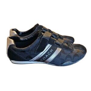 COACH Signature JENNY Athletic SNEAKERS (Black/Silver) WOMEN’S Size 8.5 US